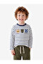 Cotton Crew Neck Animal Embroidery Long Sleeve T-Shirt - 2