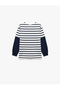 Printed Long Sleeve Crew Neck Cotton T-Shirt - 6