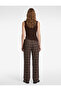 Asymmetrical Cut Slim Fit Crew Neck Sleeveless Blouse - 3