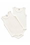 Unisex children's white 4 pieces 5-6-7-8-9 years summer snap-on bodysuit large size - 2