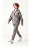 Embroidered Fleece Boys' Bottom-Top Tracksuit Set - 3