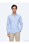 Blue Striped Regular Fit Long Woven Casual 100% Cotton Shirt - 3