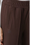 Kahverengi Bol Paça Basic Eşofman - 5