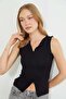 Double Zipper Slim Fit Blouse - 3