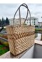 Handmade New Trend Wicker Multi-Purpose Organizer Bag for Shopping, Beach, Summer, 33 X 15 X 25 cm - 4