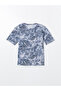 Original Patterned 100% Cotton Women's T-Shirt - 5