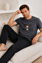 Summer Short Sleeve 100% Cotton Men's Pajama Set - Father's Day Special Series - 5