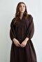 Fullamodest Half Buttoned High Collar Muslin Dress - 5