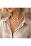 Pearl Necklace,Pearl Scarf Necklace,Scarf,Handbag Scarf,Handbag Charm,Multi-Purpose Accessory,Choker,Jewelry,Necktie,Sun Figure - 2