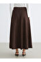 Original Elastic Waist Suede Look Skirt - 4