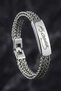 Men's Steel Bracelet - Double Row Braided Kemal Atatürk Signature Model Thick Steel Bracelet