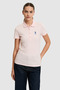 Women's Open Polo Collar Basic T-Shirt 50321798-Vr078 - 3