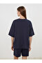 Original Oval Collar Printed Oversize Women's T-Shirt - 4