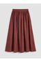 Original Elastic Waist Patterned Flared Skirt - 6