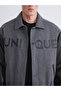 From Uzg Store to Style Keepers: Leather Detailed Sleeves Shirt Roba Collar Men's Coat - 4