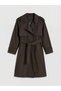 Trendlucky Women's Double-Breasted Collar Belted Trench Coat with a Difference - 5