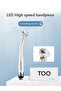 2 holes Dental E-generator LED High Speed Turbine Handpiece Push Button Ceramic Bearing Triple Spray - 8