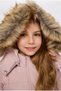Girl's Hooded Fur Detailed Quilted Coat with Fur Inside 3-12 Years Old Lila - 2