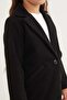 Buttoned Double Breasted Collar Girl's Cashmere Coat - 2