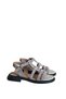 Doren Tape Detailed Ankle Buckle Women's Sandals Suede Genuine Leather 100% - 8