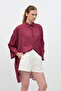 Elegant Draped Satin Shirt - 7