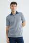 Patterned Buttoned Polo Collar Single Pocket T-Shirt - 5
