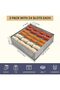 2-Pack Sock Drawer Organizer,Foldable Underwear,Fabric Dresser Grids,Wardrobe Storage Boxes,Grey - 7