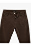 Cotton Pocketed Buttoned Slim Fit Trousers - 5