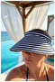New, Striped, Crown-Shaped Visor Hat for Women, (Size, 57-58 cm) - 7