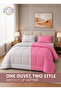 Stripe Reversible  Comforter Set- Ultra Soft  Microfiber Fabric, Soft Siliconized Fiber Filling - 2