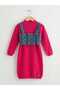 Girl's Denim Bustier Knitwear Dress Set of 2 - 7