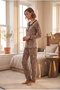 Angelique 100% Cotton Long Sleeve Women's Sleepwear Set 21500 - 2