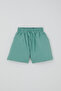 Boy's Shorts with Lacing Accessories and Pockets, Ages 3-7, Water Green - 5