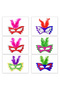 Feathered Colorful Cardboard Party Mask – 6 Colors (5263) - 2