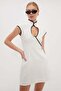Ribbed Chest-Cut Out Mini Dress - 7