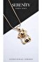 Gold Sitting Cat Figure Steel Necklace