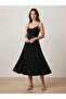 Black Flowy Dress That Doesn'T Absorb Sweat for Daily Use - 4