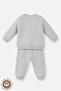 Unisex Baby Sleeping Panda Printed 100% Cotton 6-9-12 Months Top and Bottom 2-Piece Baby Set - 2