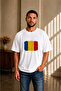 Men's Oversized Romania Flag Printed Short Sleeve T-Shirt S m L XL 2XL