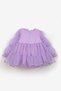 Lilac Polka Dot Girl's Dress with Rose Accessories - Belinda - 2