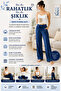 Blue Ribbed Knit Pajama Bottoms Corded Fabric - 3