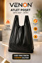 1 kg Medium Black Athlete Bag ❤️   Durable Grocery, Vegetable, and Restaurant Bag ❤️   27X50 cm ❤️ Bathroom Trash