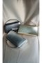 Women's Metallic Anthracite Metal Handle Rectangular Evening Dress Special Occasion Portfolio Bag - 6