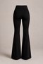 Black Steel Knitted Spanish Leg High Waist Tights - 8