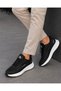 Unisex Waterproof Sports Shoes with Footbed - Black and White - 4