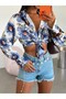 Floral Patterned Shirt - Navy Blue - 6