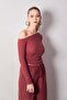 Wrapped Fabric Draped Boat Neck Blouse - 3