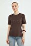 Sequin Teddy Bear Embroidered Crew Neck T-Shirt - 3