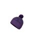 Women's Minna Beanie Fo 2779 Dark Purple 78% Polyamide and 22% Acrylic Content, Winter Beanie with Pompom - 3
