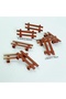 8PCS Fences 8pcs Ranch Fence Pieces 8pcs Building Blocks Set Brown Wooden Texture for DIY Animal Sc - 6